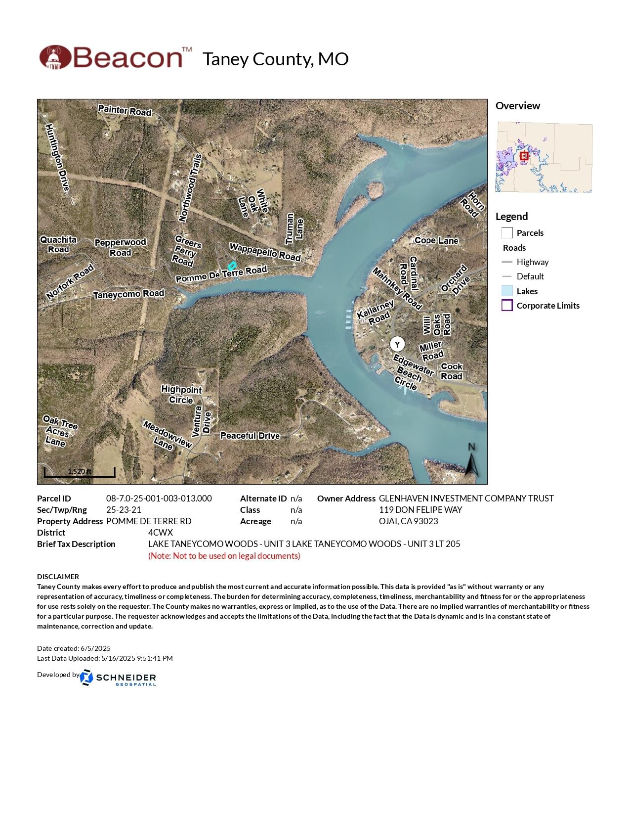 Lot 205 Lake Taneycomo Woods Property Photo 2