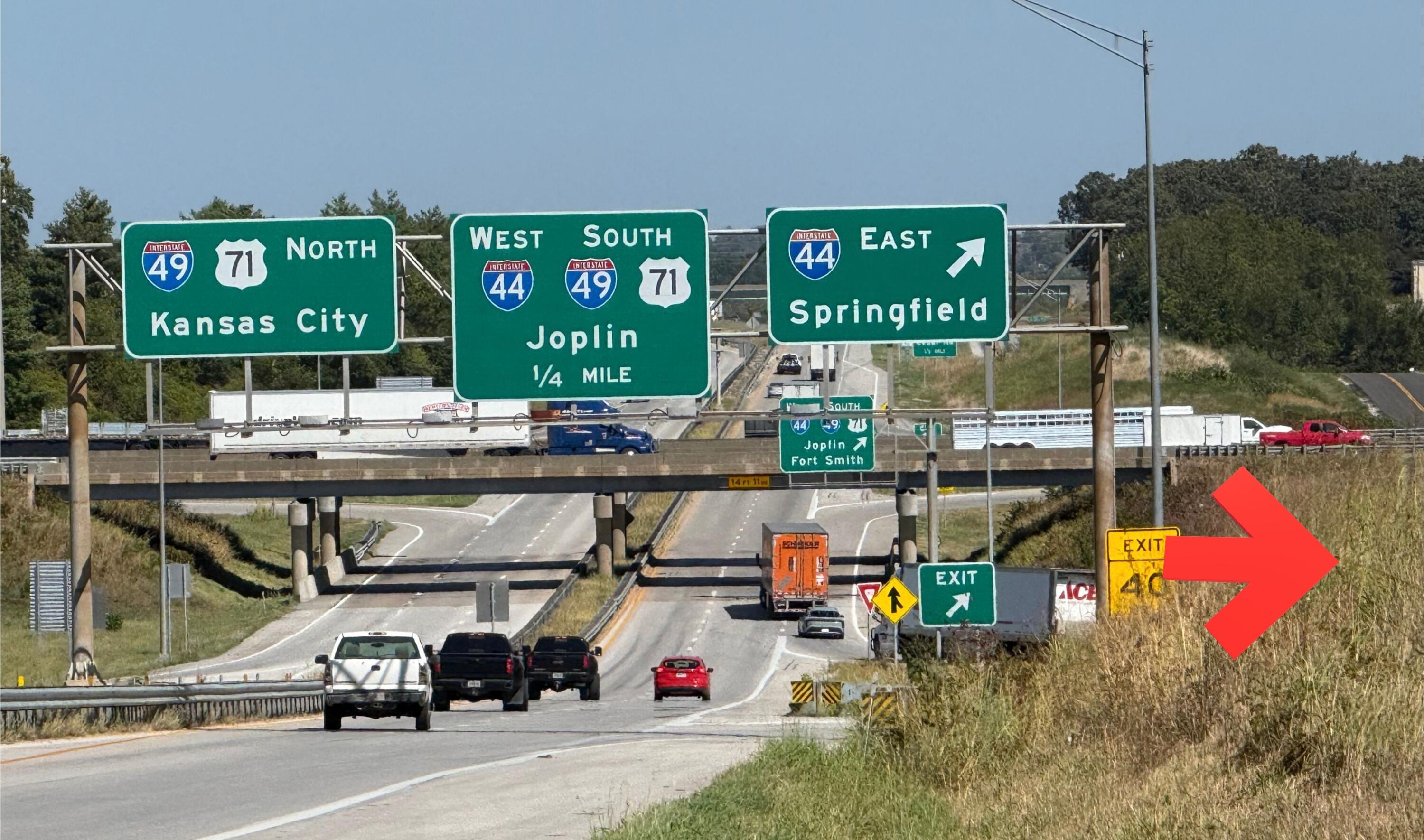 000 I-44/i-49 Exit 18 Se Corner Property Photo 1