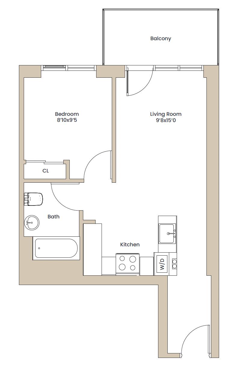 Pristine 1-bed/1-bath In Hunters Point Property Photo 1