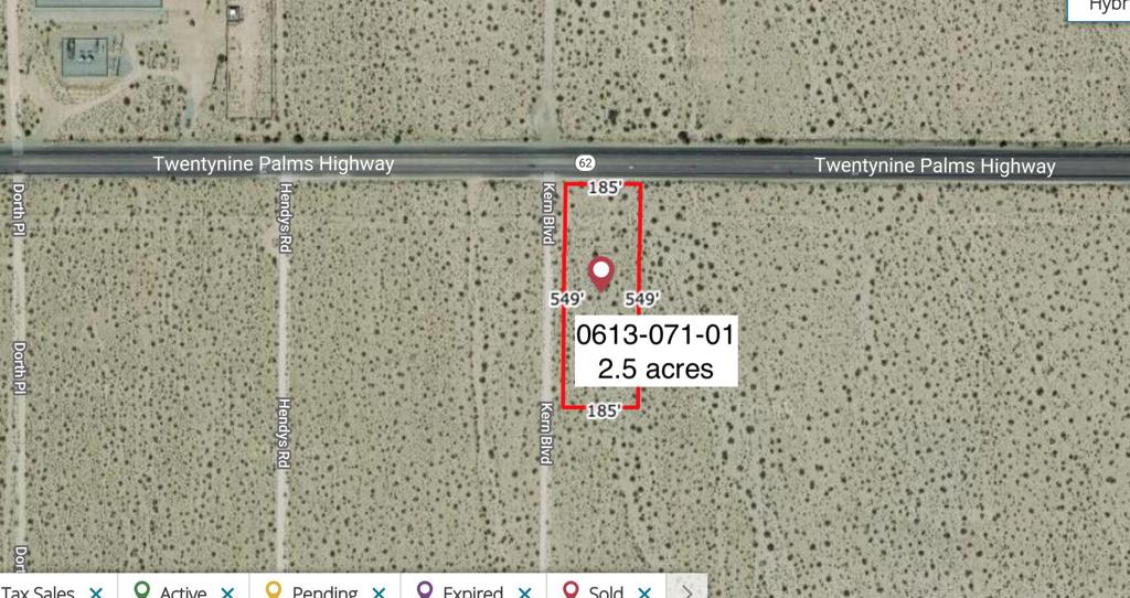 2.5 Acres On Hwy 62 Near Kern Boulevard Property Photo 1