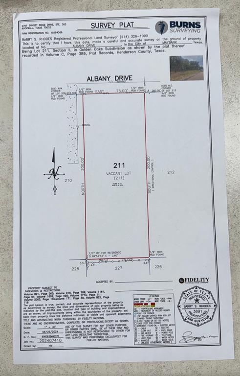 0 Albany Drive Property Photo 1