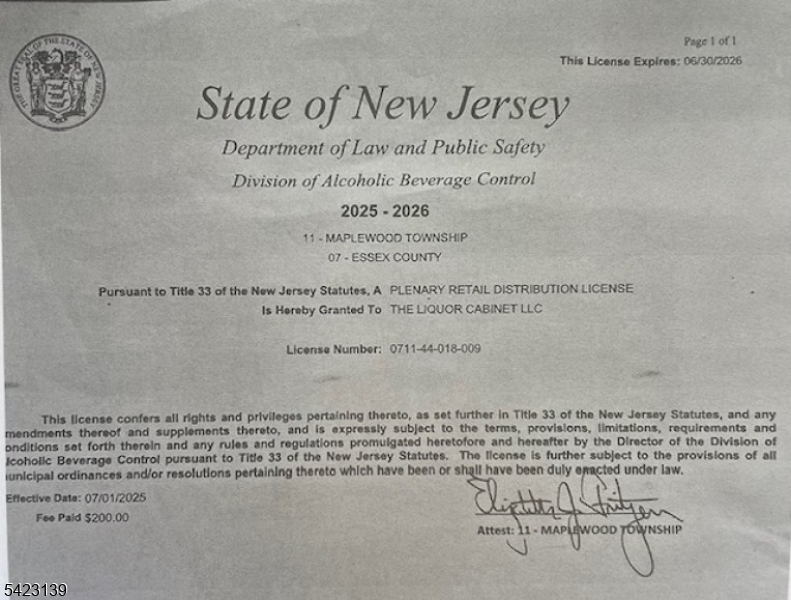 0 Liquor License For Sale Property Photo 1