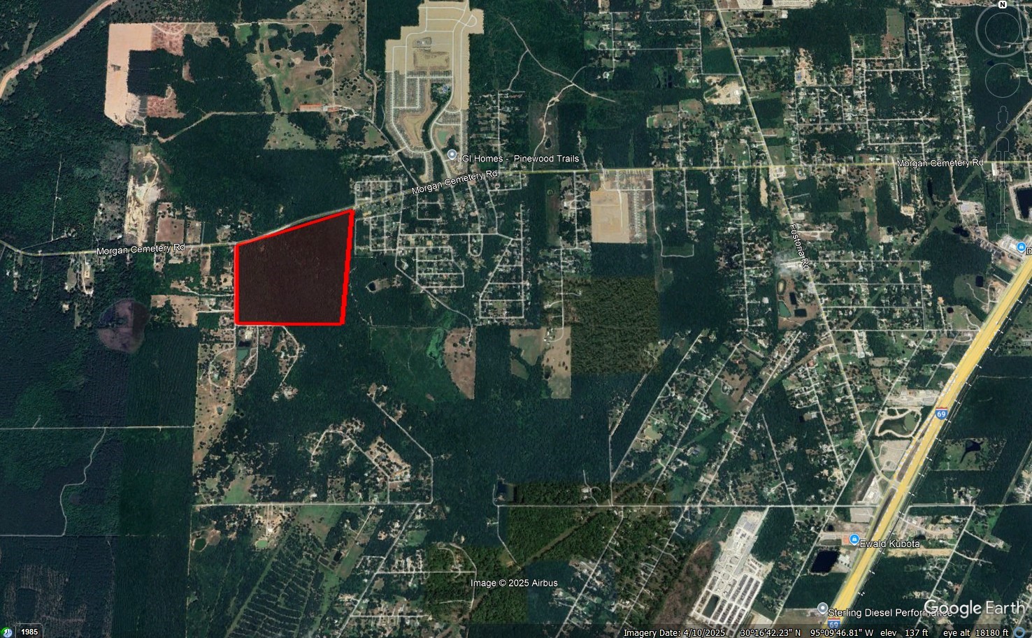 108 Acres Morgan Cemetery Road Property Photo 1