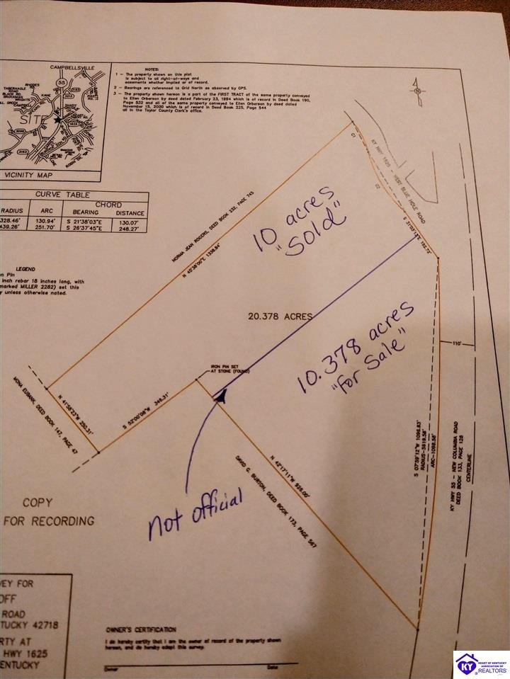 10.37 M/l Ac. W Blue Hole Road Ky Hwy. 55 & Ky Hwy. 1625 Property Photo 3