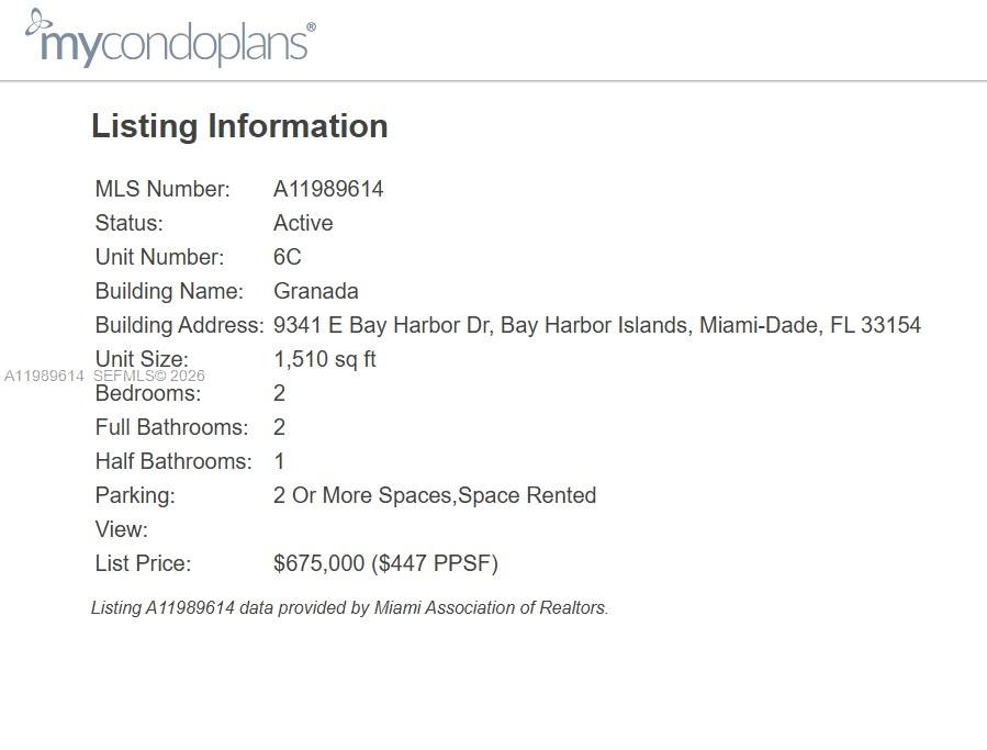 9341 E Bay Harbor Dr 6c Property Photo 26