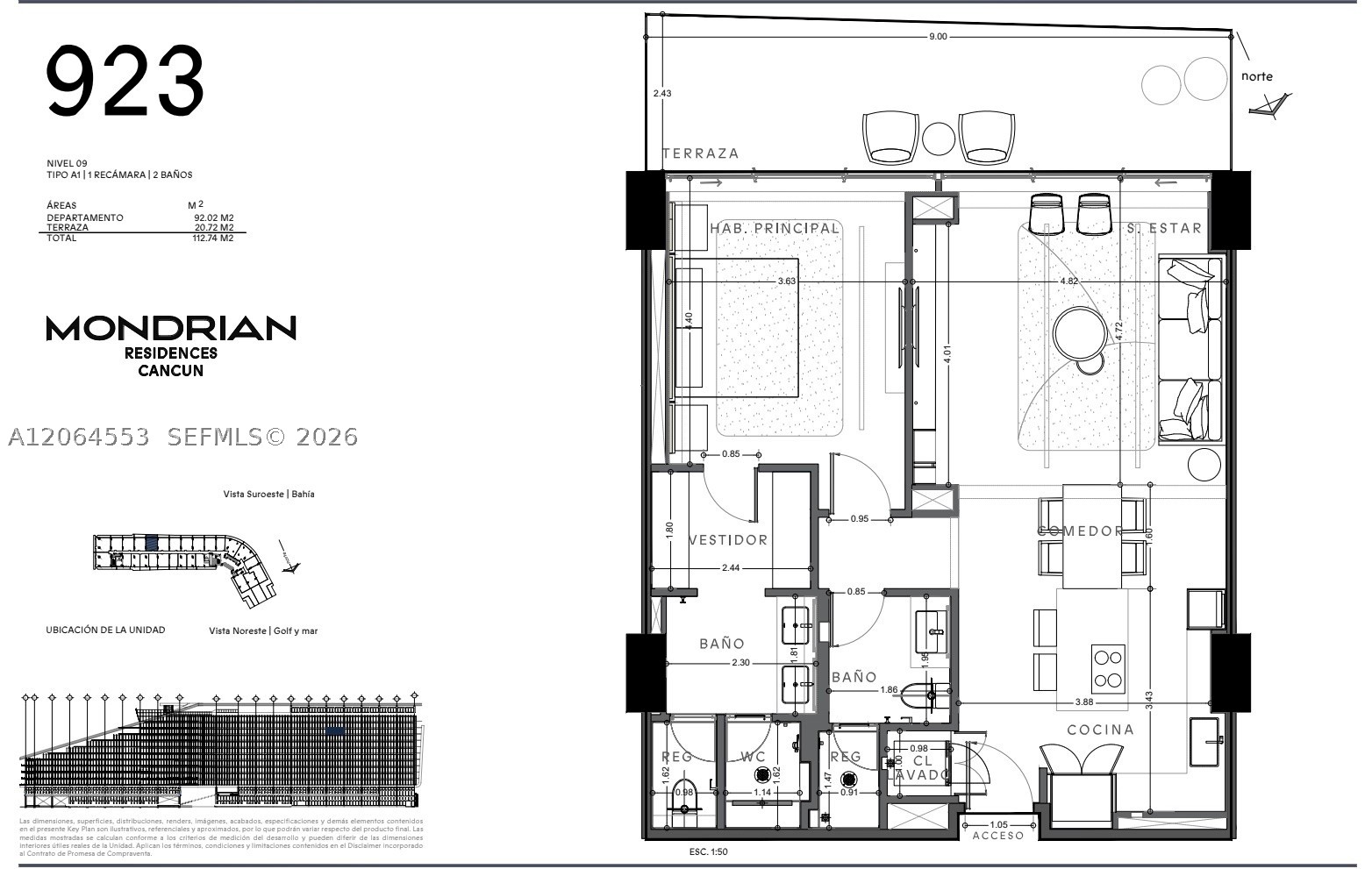 Mondrian Residences Cancun A-923 Property Photo 13
