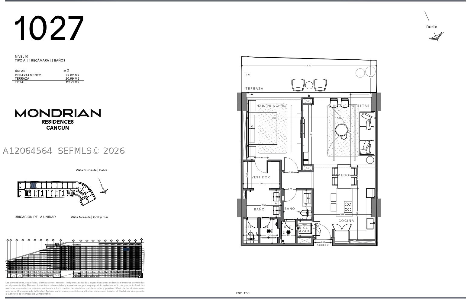 Mondrian Residences Cancun A1-1027 Property Photo 13