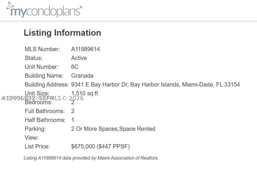 9341 E Bay Harbor Dr 6c Property Photo 26