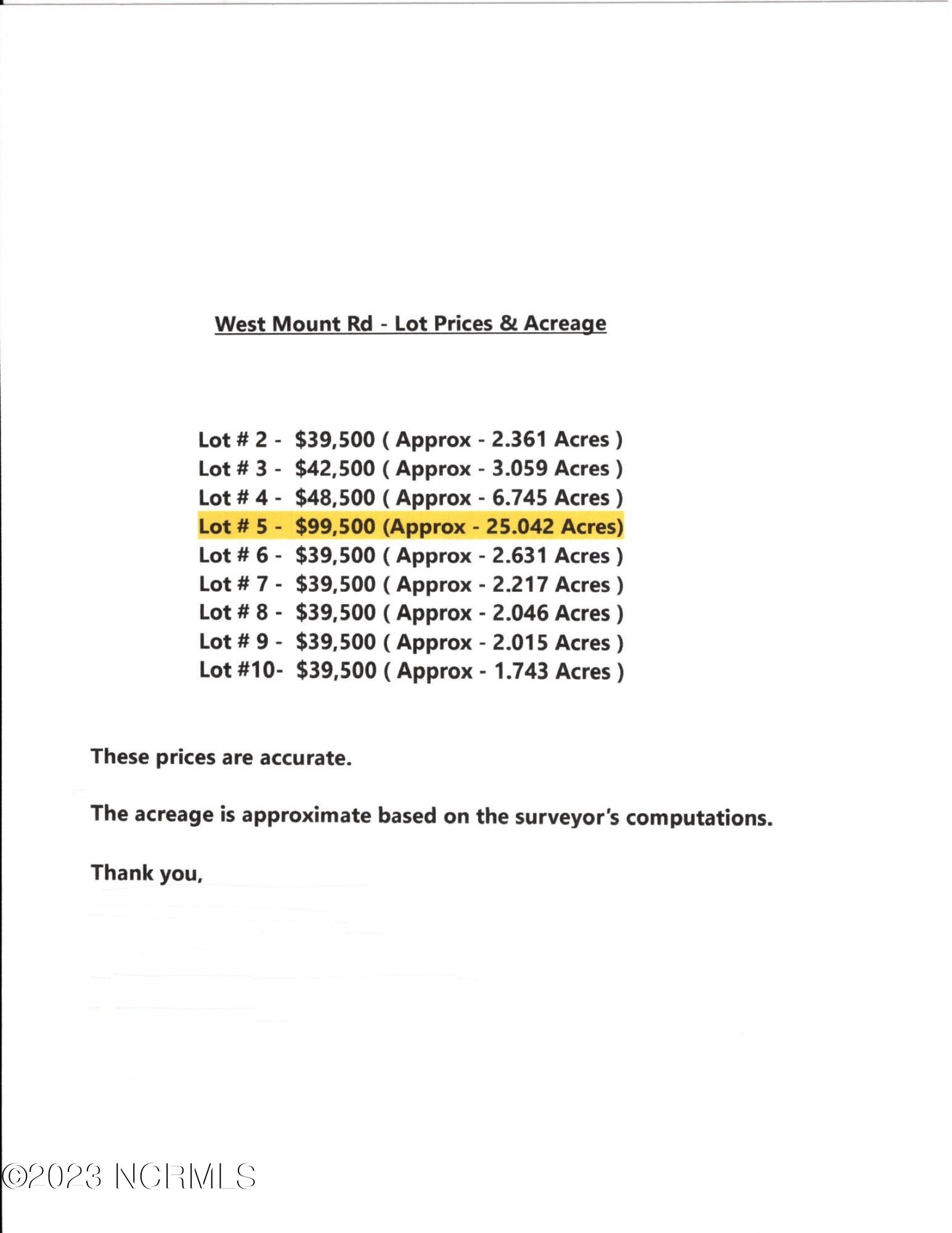 Lot 6 Tbd West Mount Road Property Photo 2