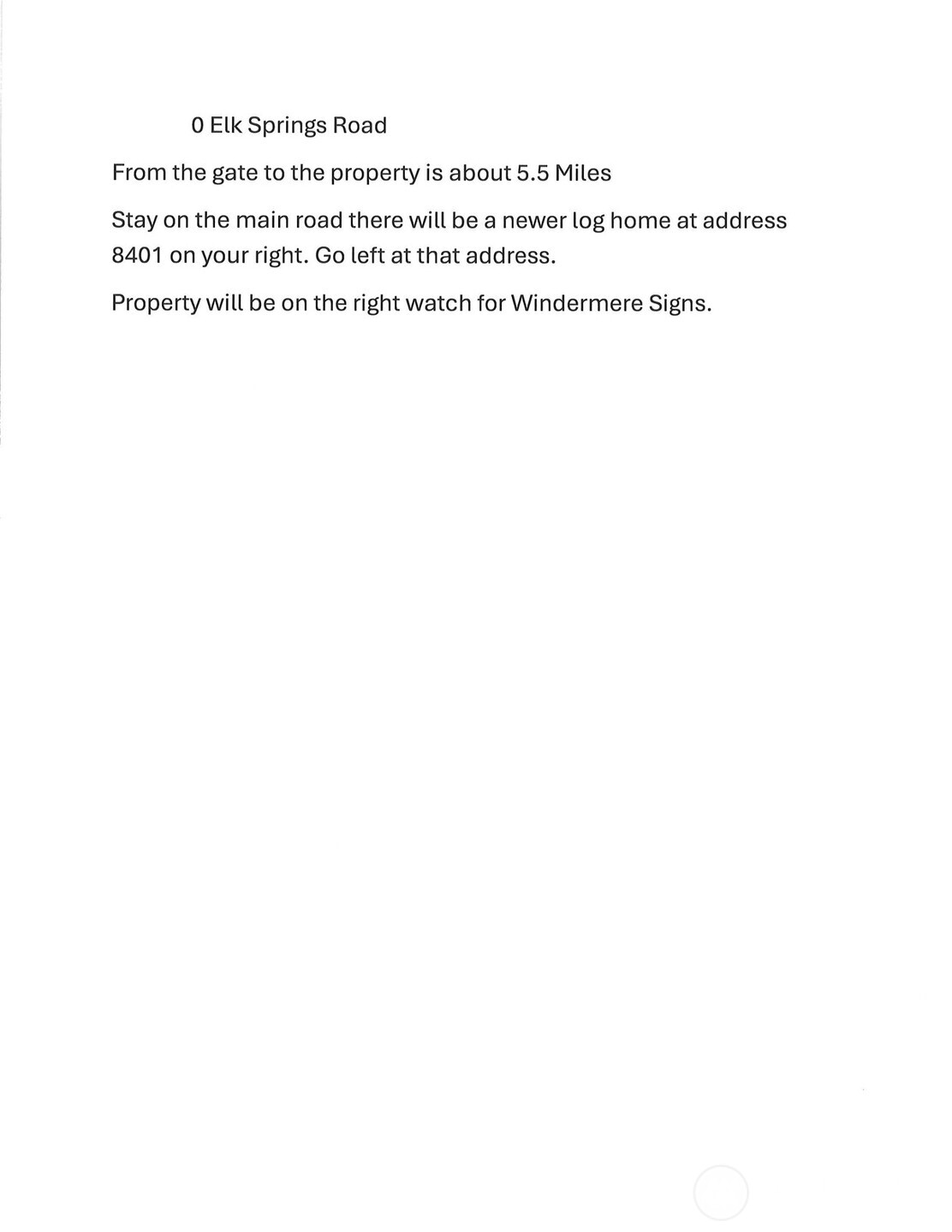 0 Elk Springs Road Property Photo 34