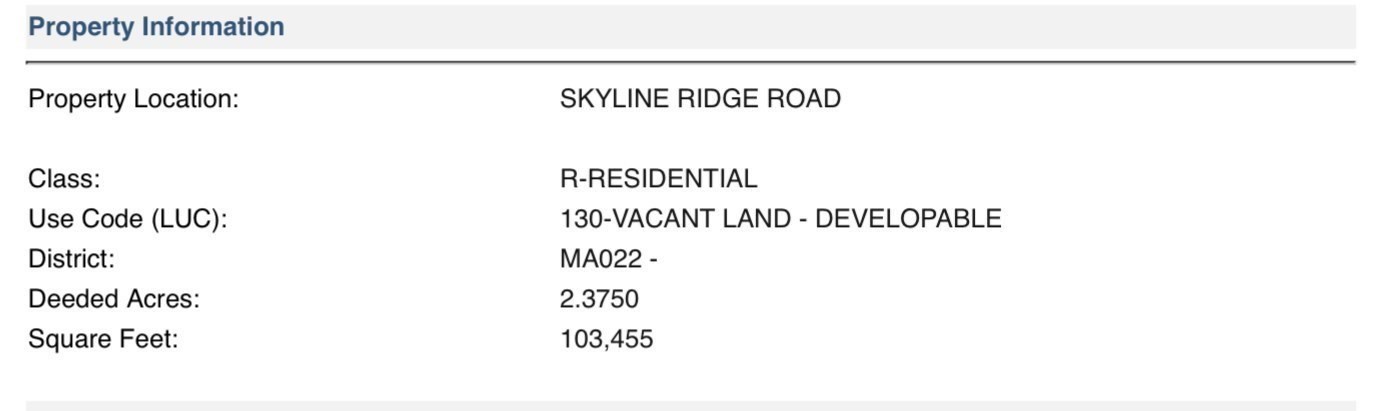 Lot 7 Skyline Ridge Rd. Property Photo 14