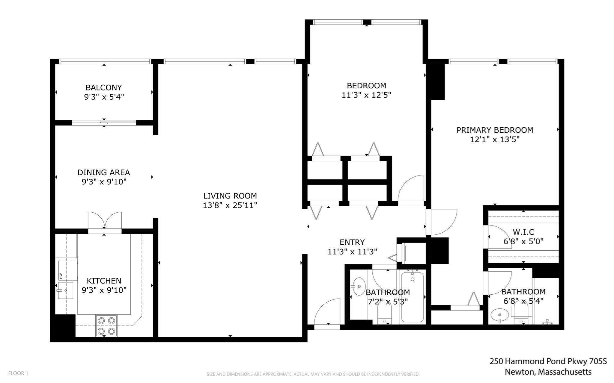 250 Hammond Pond Parkway # 705s Property Photo 23