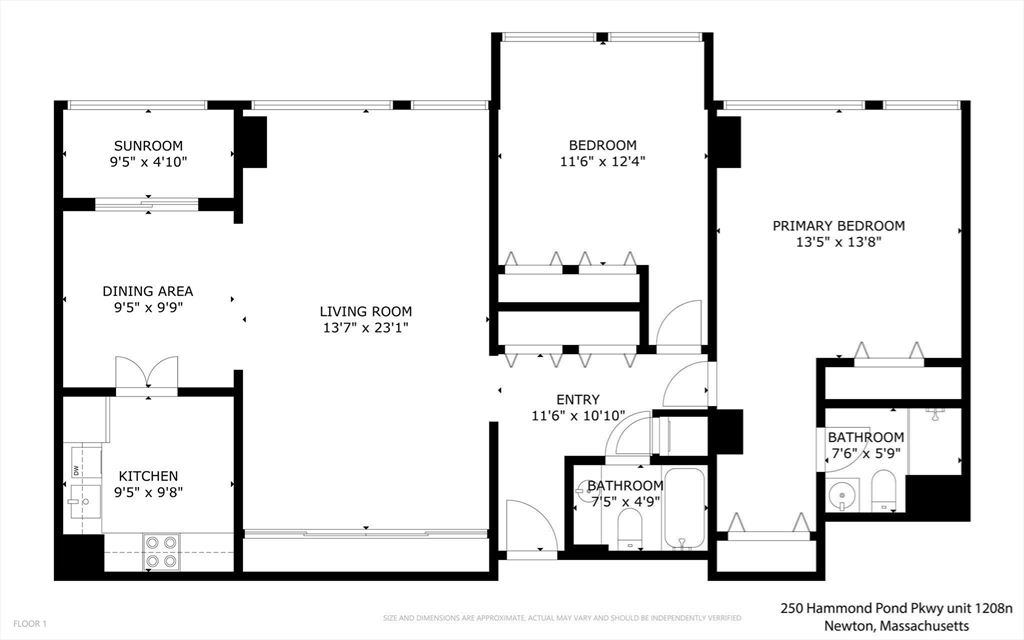 250 Hammond Pond Parkway # 1208n Property Photo 20
