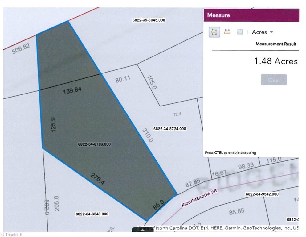1.48 Acre Ridgemeadow Drive Property Photo 1