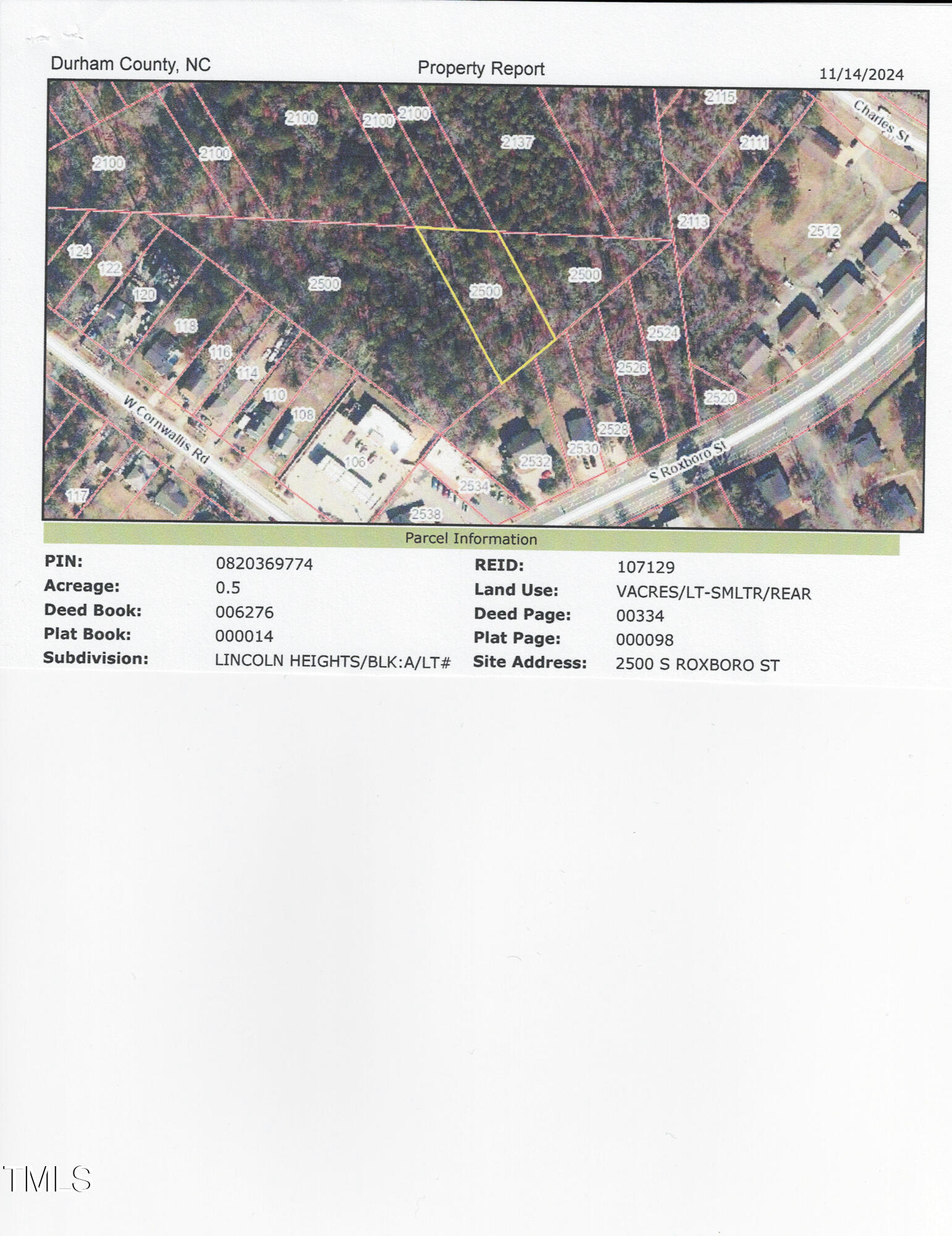 2500 S Roxboro Street Property Photo